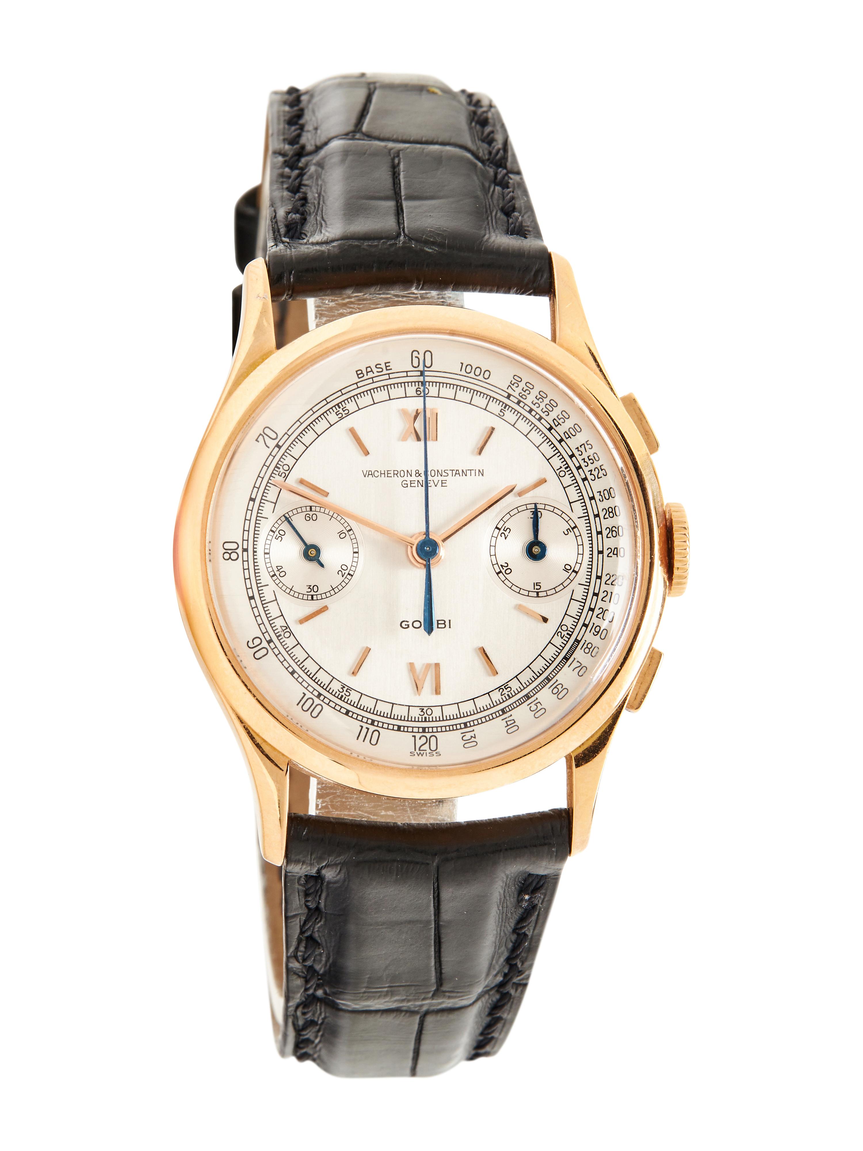 VACHERON & CONSTANTIN FOR GOBBI, REF. 4072 18K PINK GOLD CHRONOGRAPH WATCH