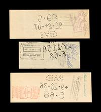 A Group of Three 1930s Cleveland Indians Signed Checks (Including Earl Averill),