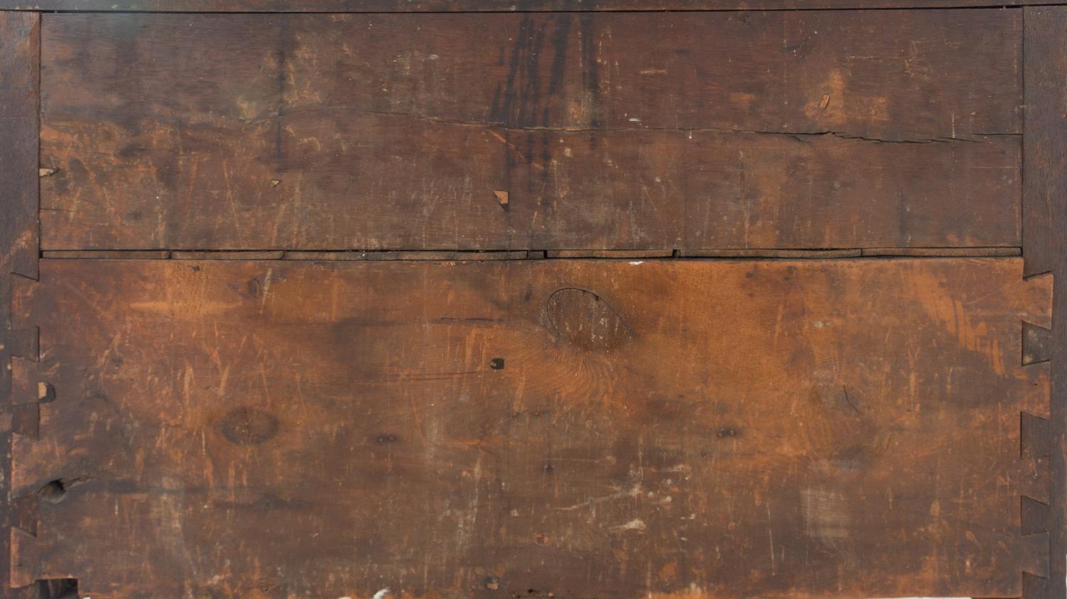 A George III Inlaid Oak Mule Chest