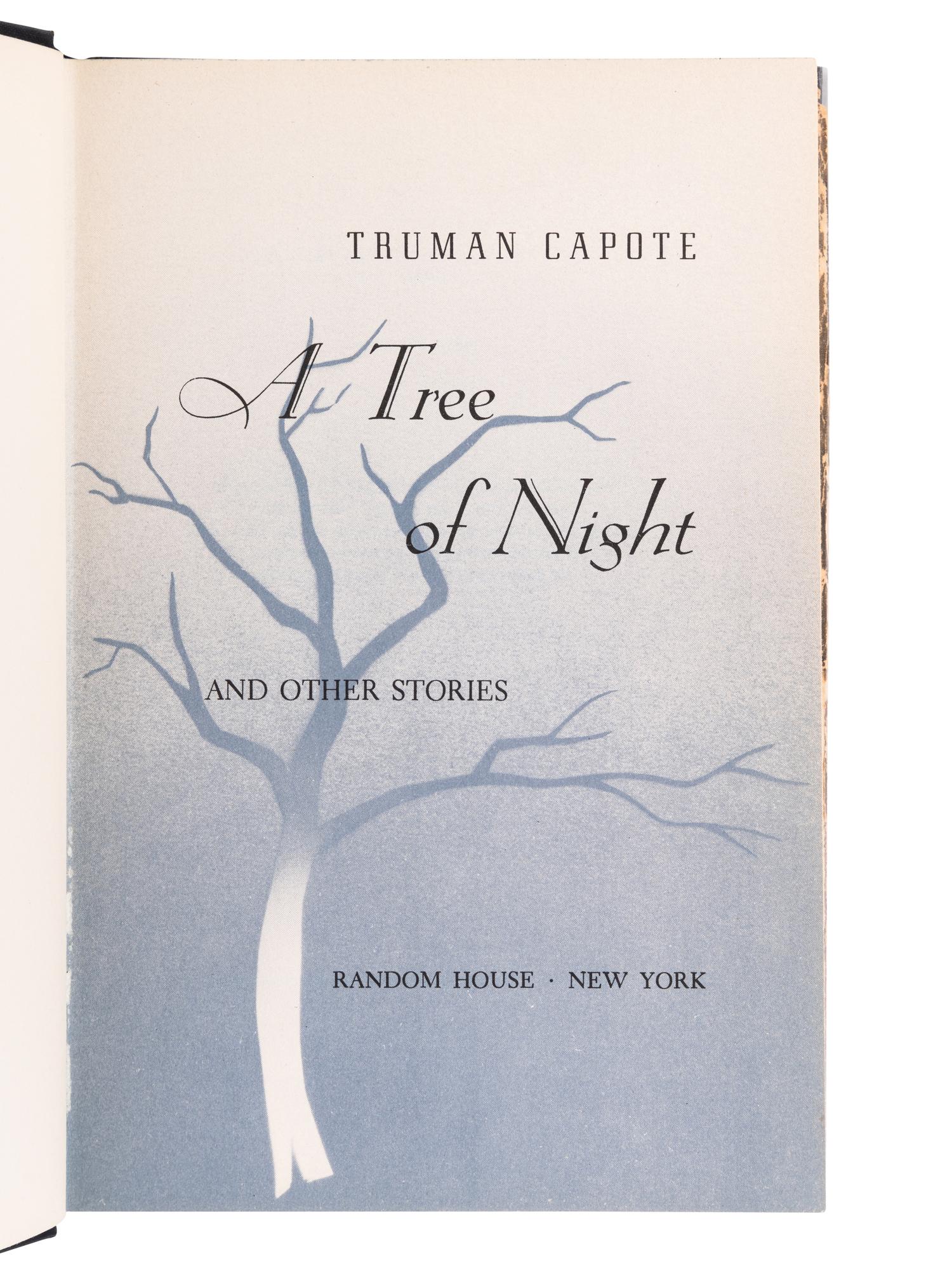 CAPOTE, Truman (1924-1984). A group of 4 FIRST EDITIONS, comprising: