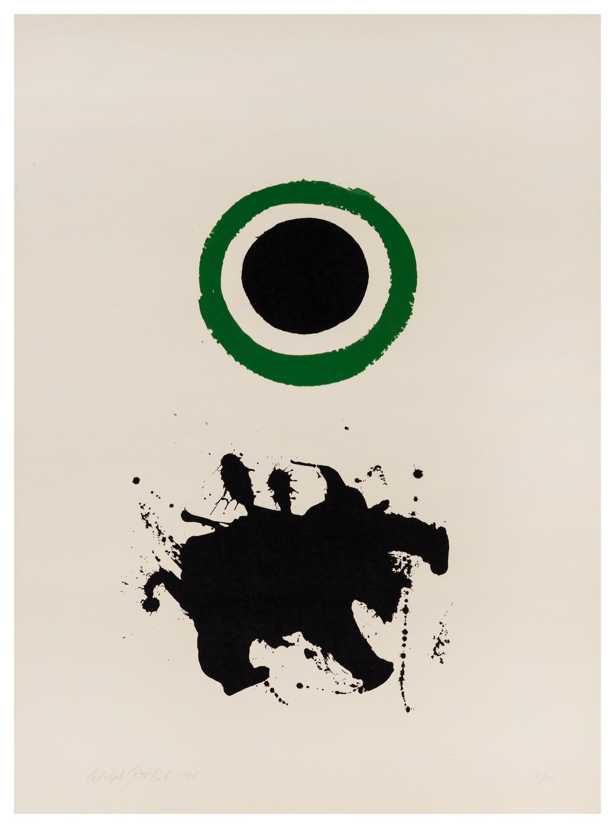 Adolph Gottlieb, (American, 1903-1974), Green Halo, 1966