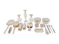 An American Silver Mounted Dresser Set