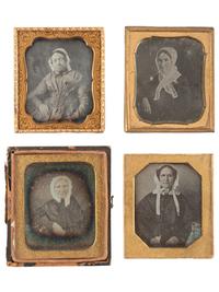 [EARLY PHOTOGRAPHY]. 26 sixth plate daguerreotype portraits of middle aged and older women wearing bonnets.