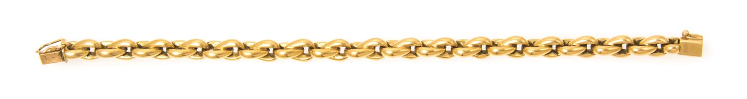 An 18 Karat Yellow Gold Bracelet, 32.70 dwts.