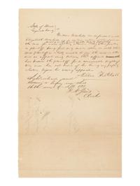 LINCOLN, Abraham (1809-1865). A group of 3 autograph documents in Lincoln's hand relating to the legal case Mary Ann Jacobus vs. Kitchell & Kitchell. Tazewell County, Illinois, 1851.