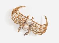 A Tiffany & Co. Paulding Farnham Antique Diamond and Pearl Spider Brooch Paulding Farnham for Tiffany & Co.