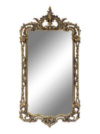 A Rococo Revival Gilt Metal Mirror
