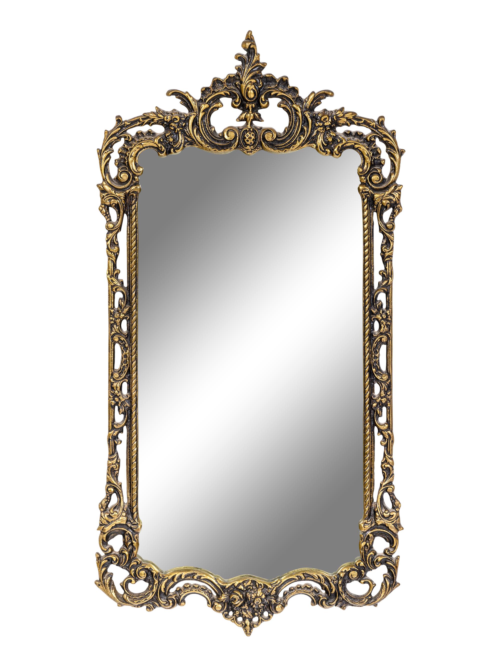 A Rococo Revival Gilt Metal Mirror