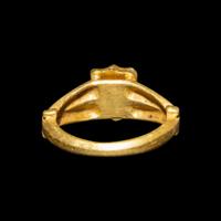 A Migration Period Gold and Spessartine Garnet Ring