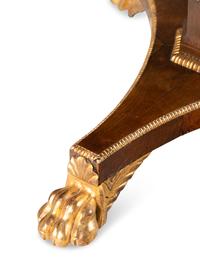 A Regency Parcel Gilt Rosewood Tilt-Top Table