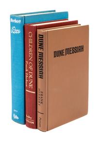HERBERT, FRANK. The Dune Trilogy [Dune, Dune Messiah, Children of Dune]. First editions. New York, 1965, 69, 75