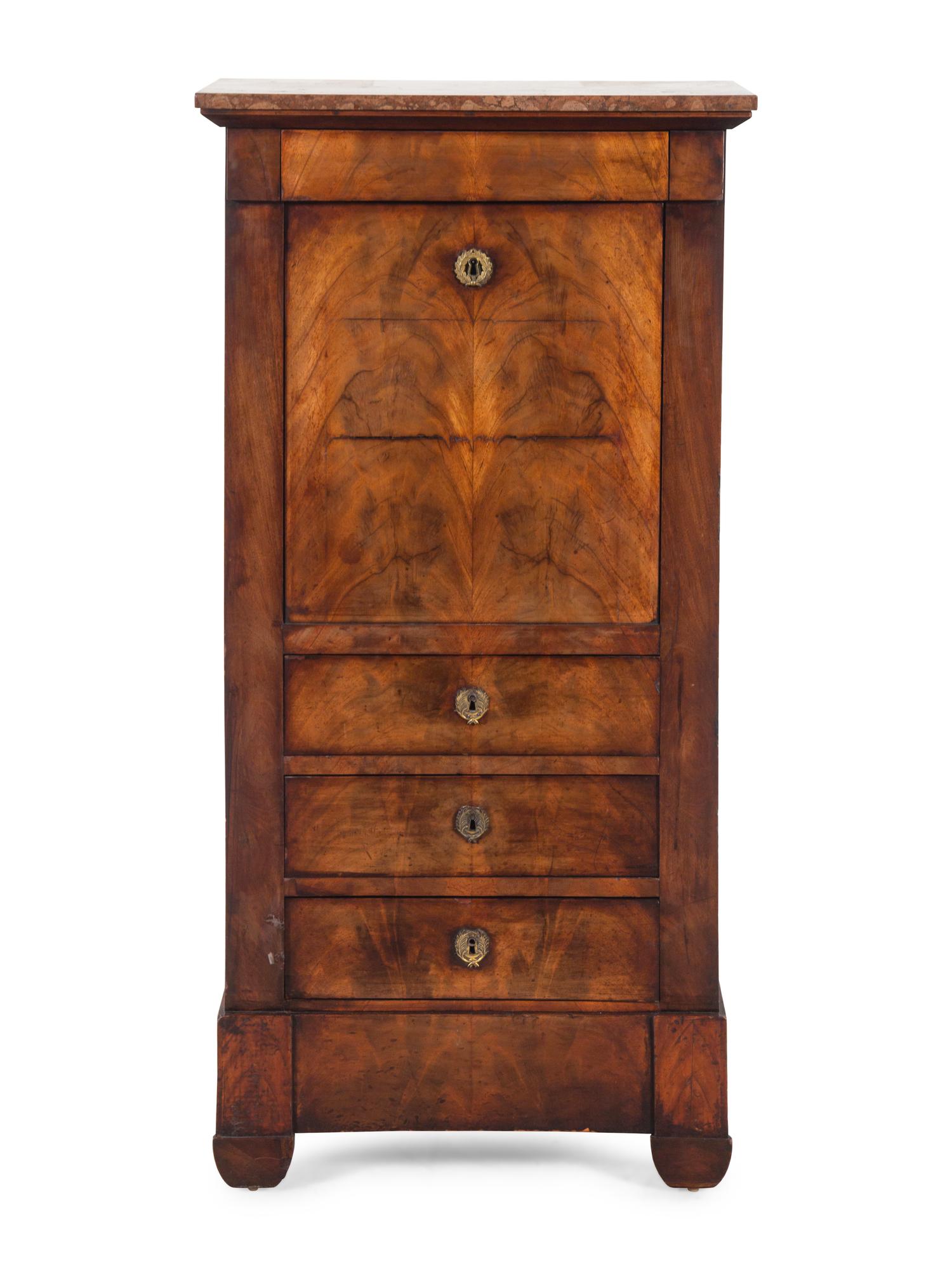 An Empire Mahogany Secrétaire à Abattant