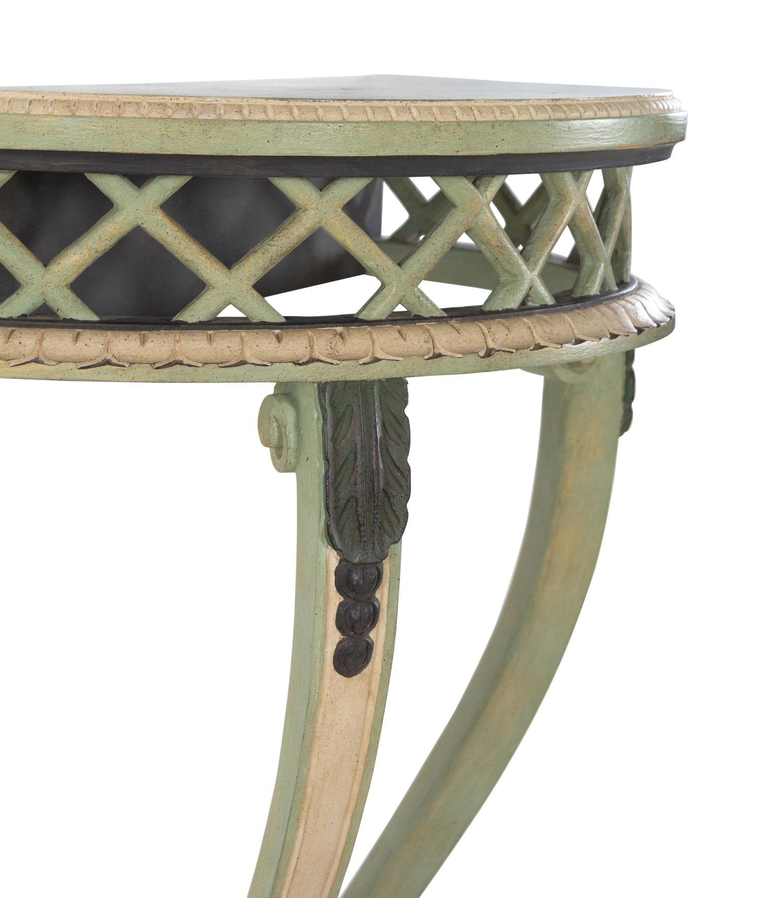 A Continental Painted Console Table
