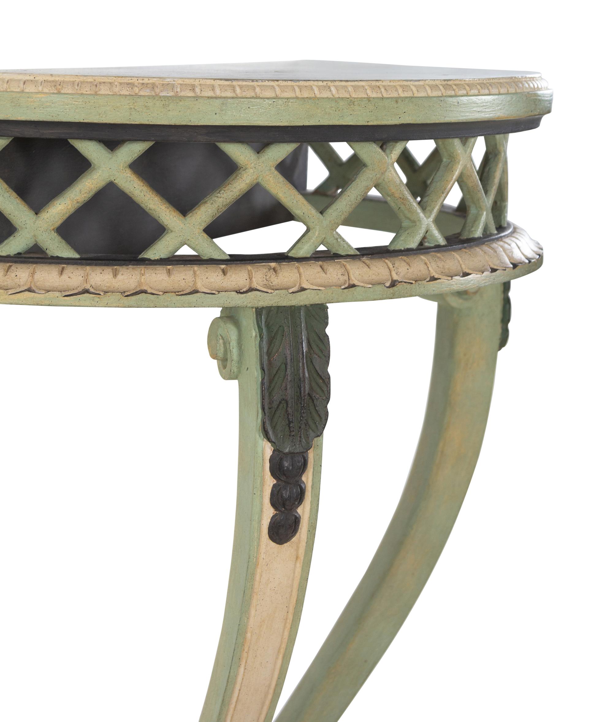 A Continental Painted Console Table