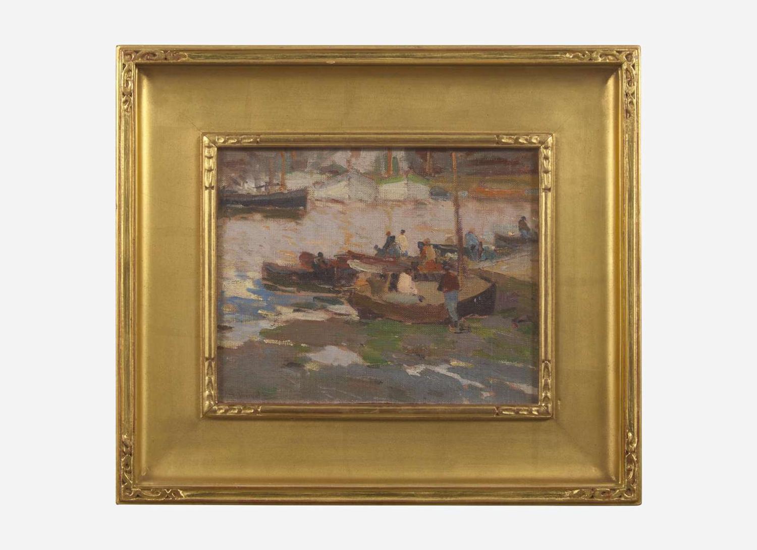 Harry Aiken Vincent (American, 1864-1931) - Harbor Scene