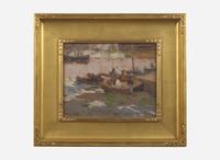 Harry Aiken Vincent (American, 1864-1931) - Harbor Scene