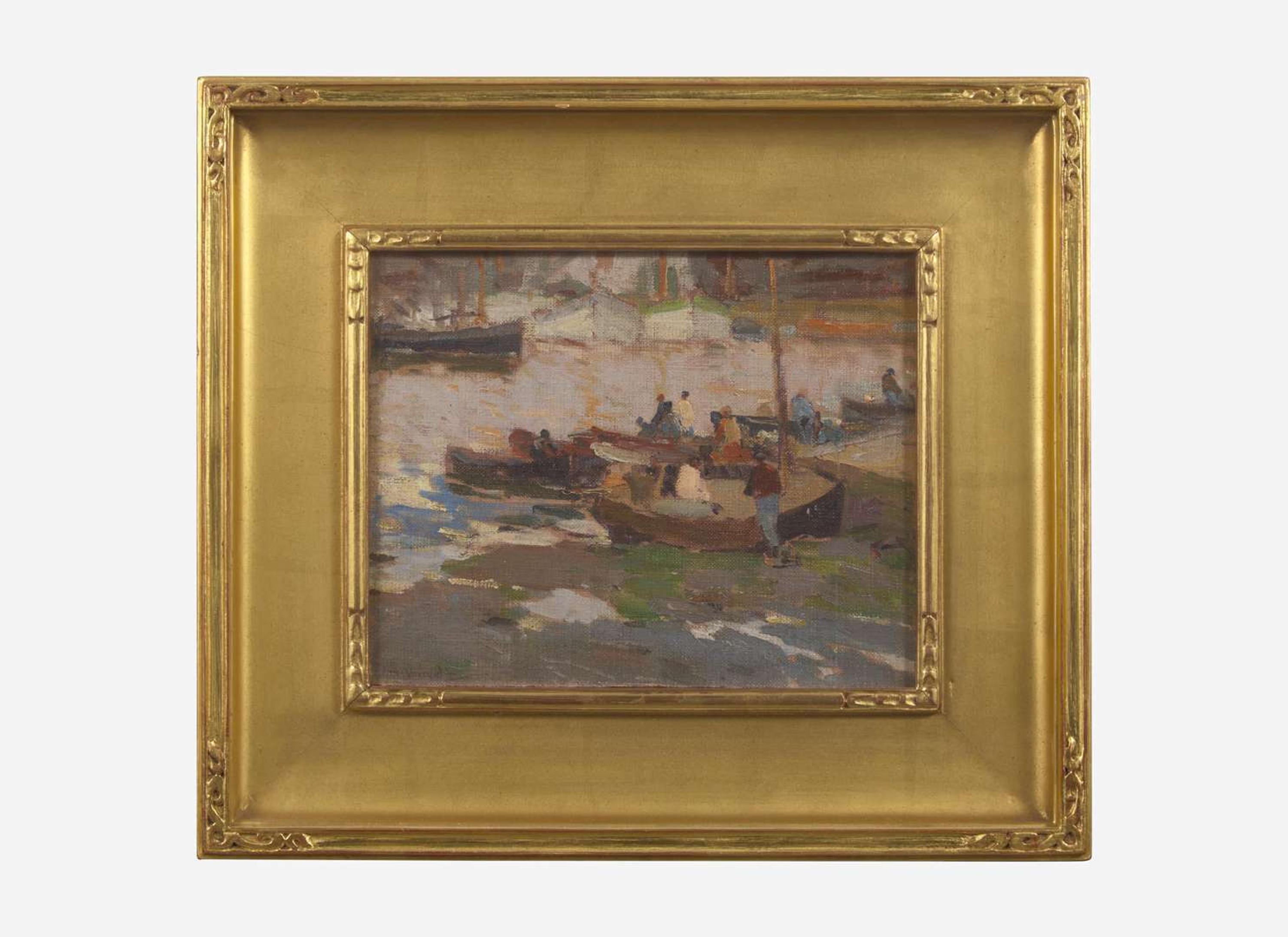 Harry Aiken Vincent (American, 1864-1931) - Harbor Scene
