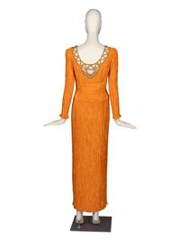 Mary McFadden Couture Pleated Gown