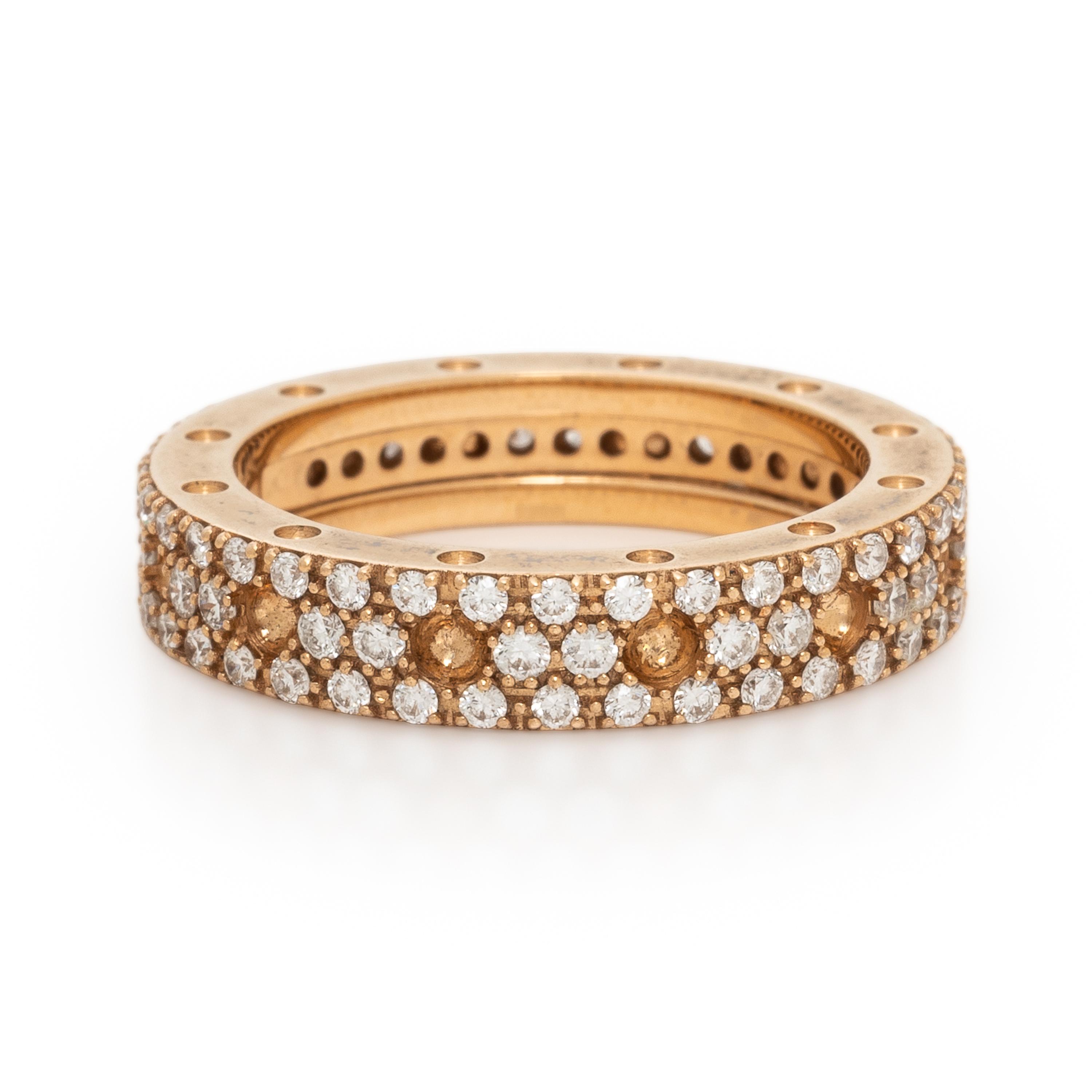 Roberto Coin, Diamond and Rose Gold Ring