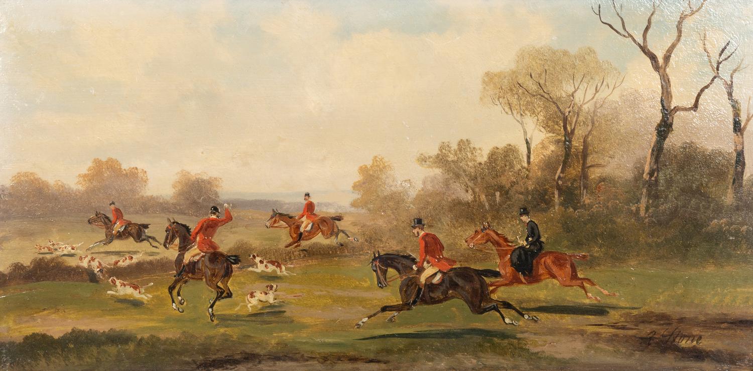Fox Hunting (four paintings)