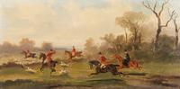 Fox Hunting (four paintings)