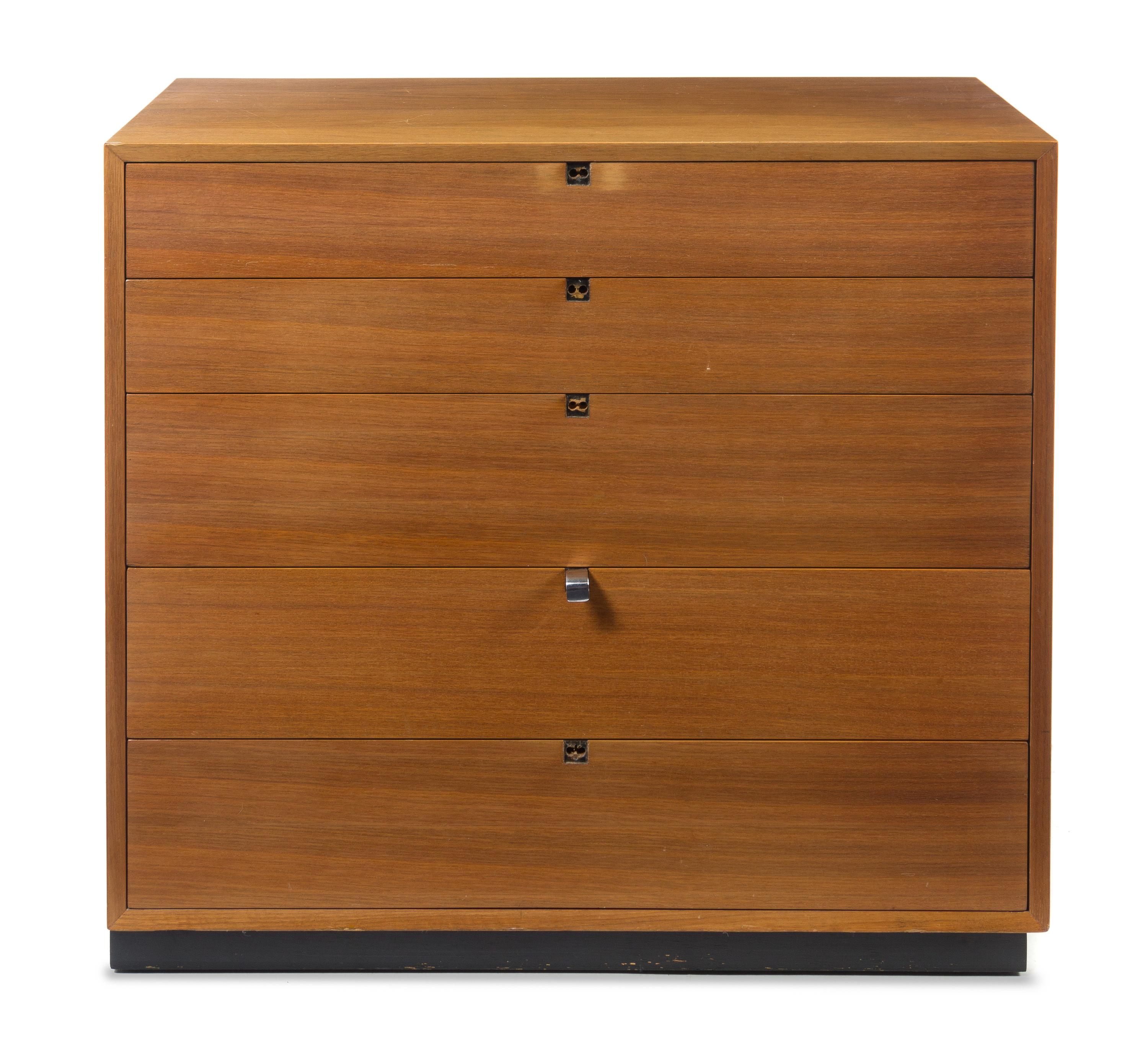 George Nelson & Associates, HERMAN MILLER, c.1950, a pair of 5-drawer chests