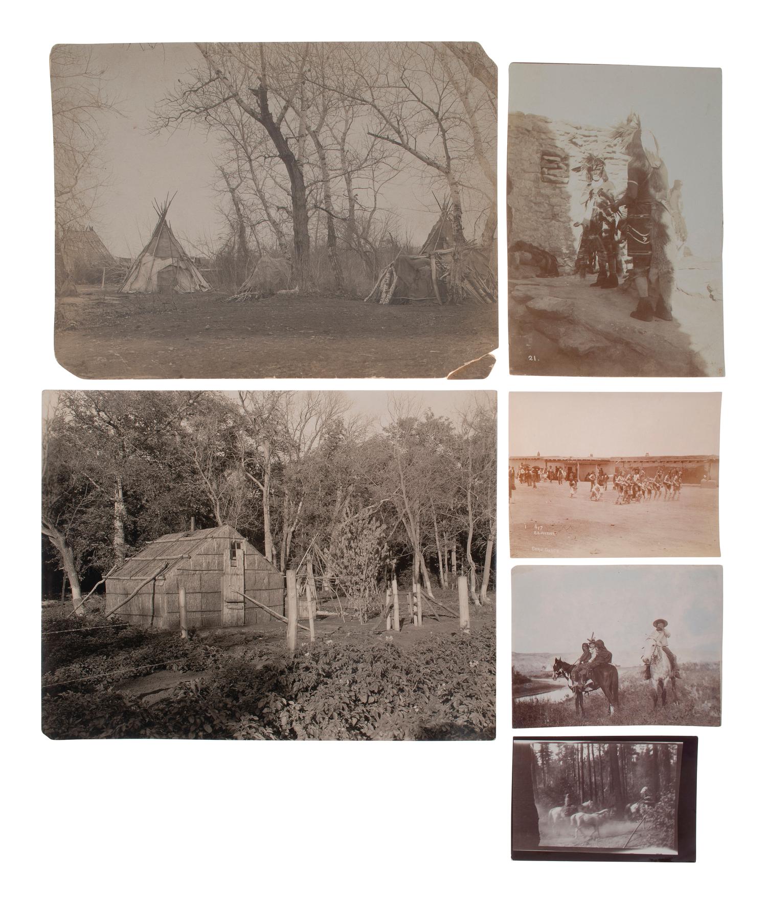 [NATIVE AMERICANS]. 31 photographs of Native American parades, ceremonies, & dwellings.