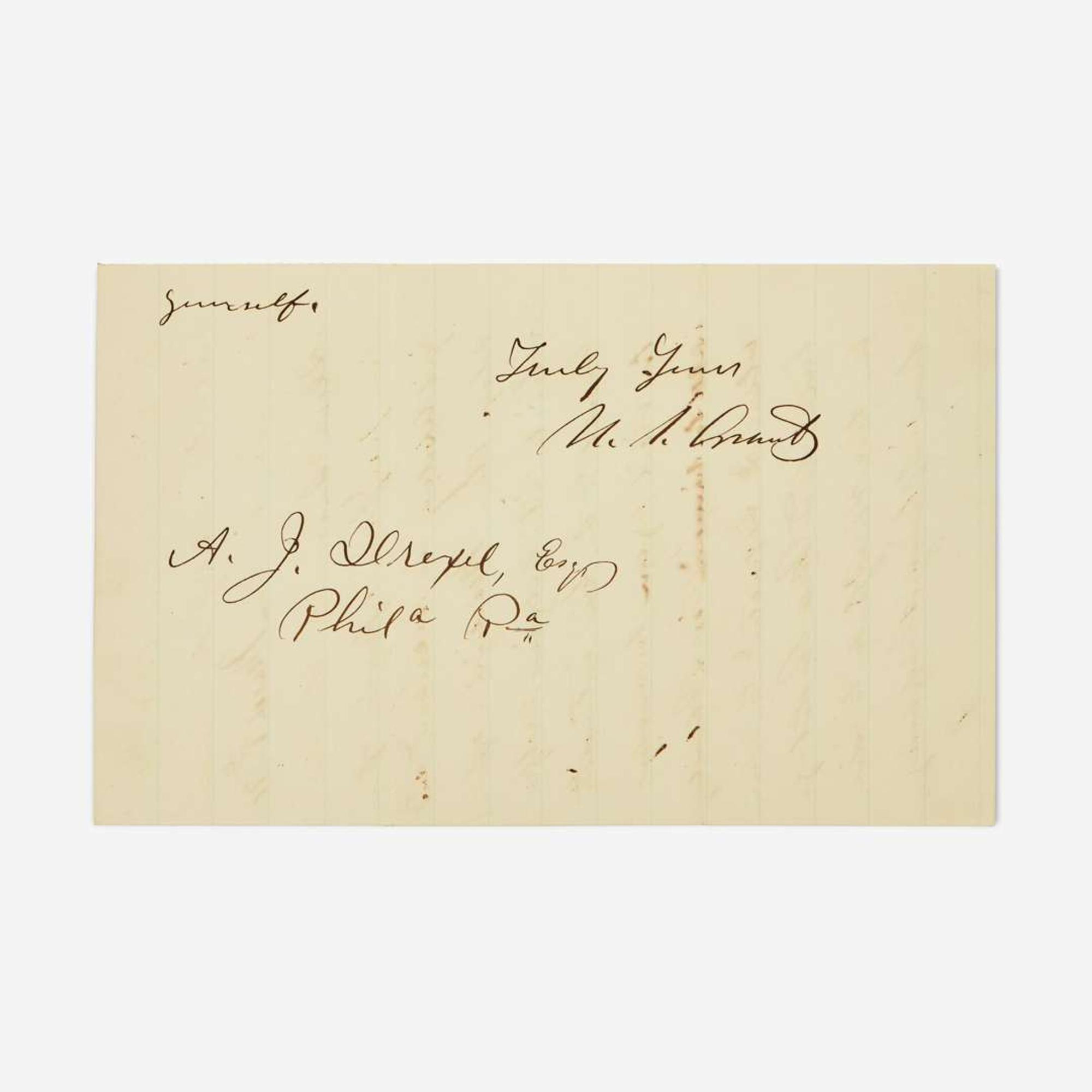 [Presidential] Grant, Ulysses S. Autograph Letter, signed