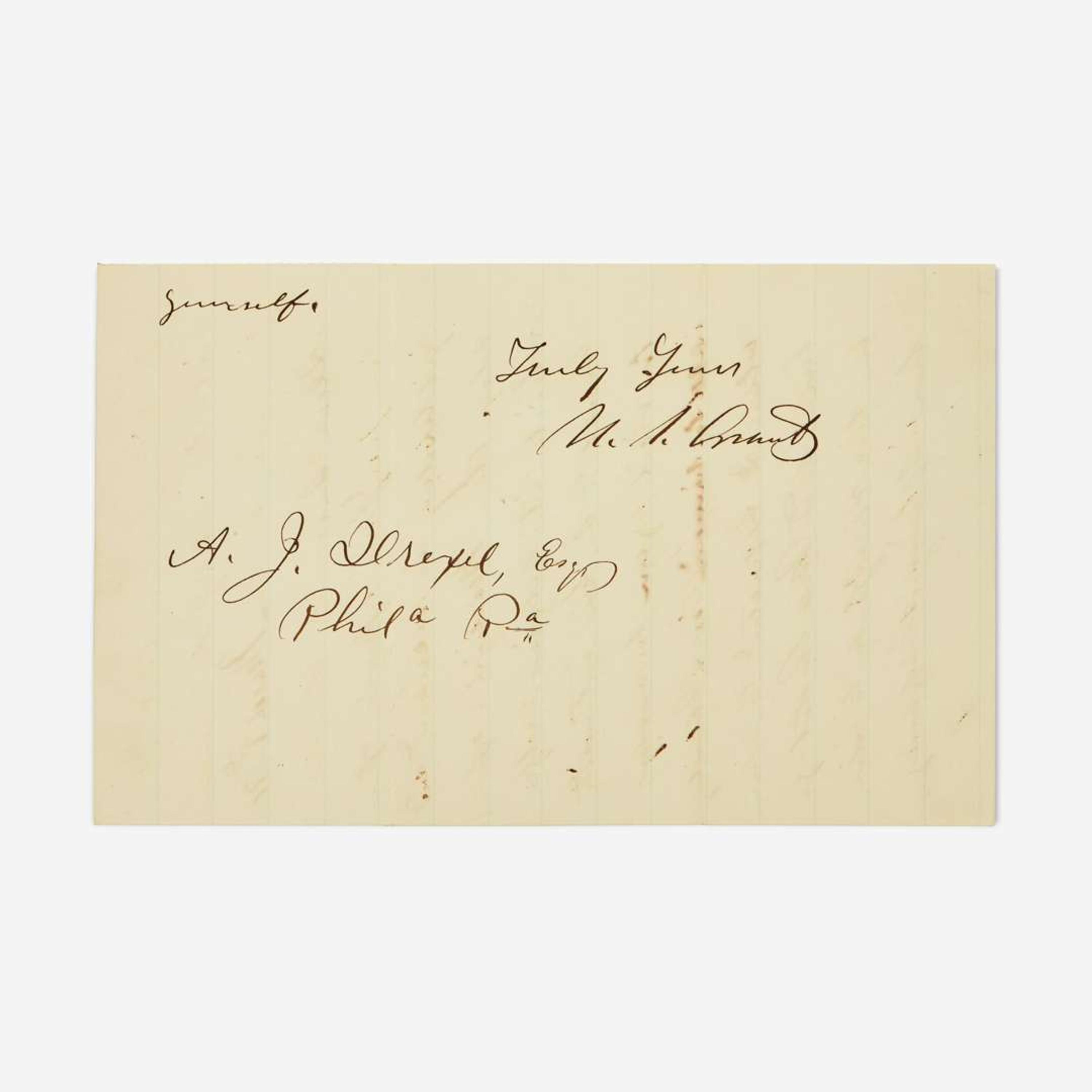 [Presidential] Grant, Ulysses S. Autograph Letter, signed
