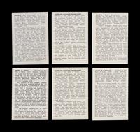 A Group of Six 1950 Callahan Baseball Cards,