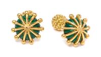A Pair of 18 Karat Yellow Gold and Enamel Cufflinks, Schlumberger for Tiffany & Co., 15.60 dwts.