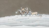 Doc Tate Nevaquaya (Comanche, 1932-1996) — untitled, moving camp in winter