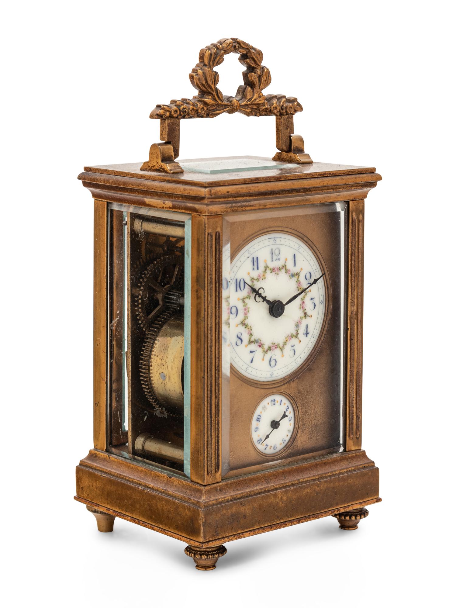 A French Gilt Bronze Carriage Clock