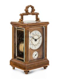 A French Gilt Bronze Carriage Clock
