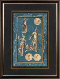 Four Italian Colored Engravings
