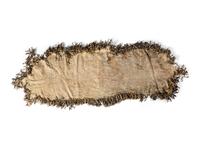 A Unique Northeastern Embroidered and Painted Deerhide