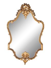 An Italian Baroque Style Giltwood Mirror