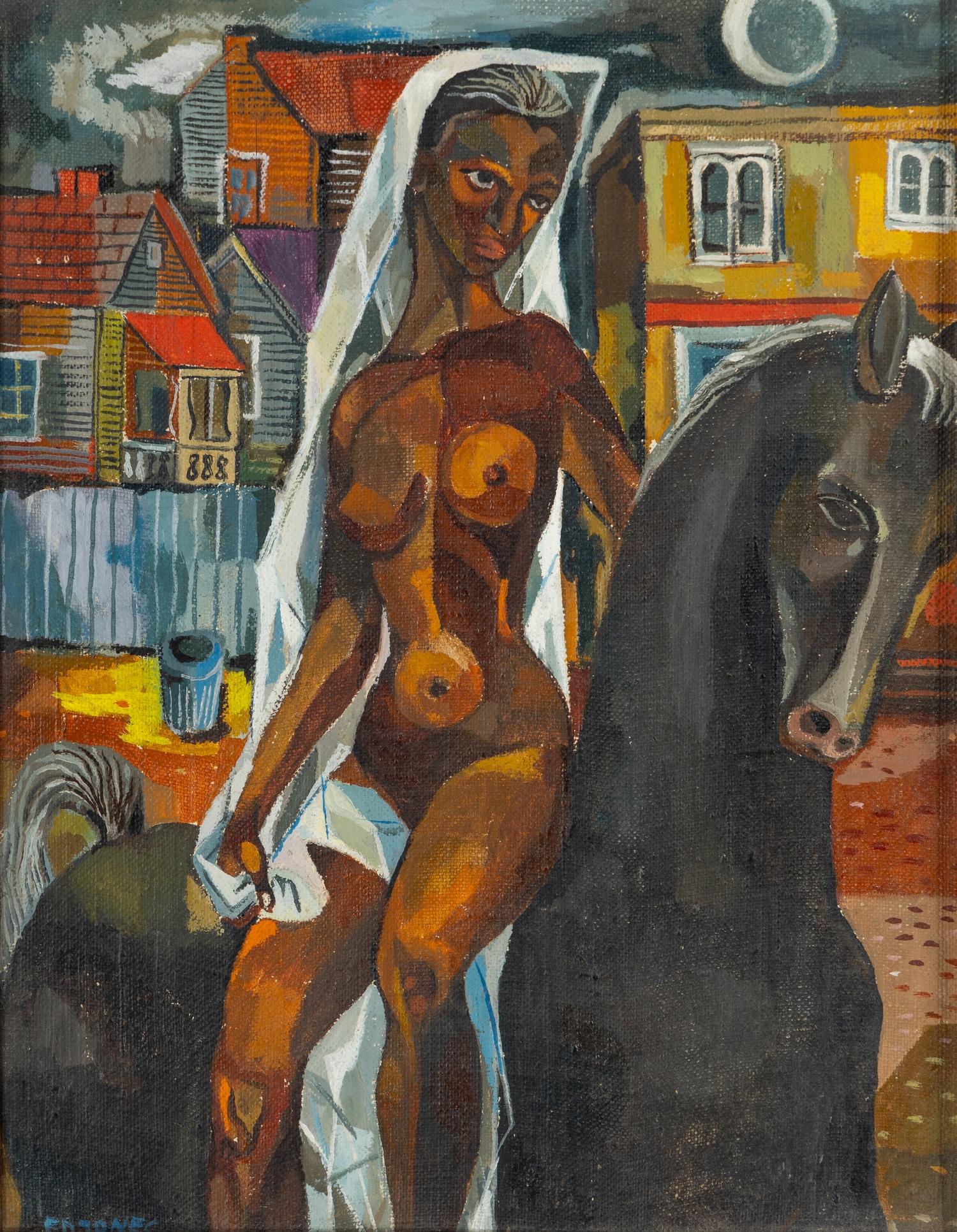 Nude on Horse , c. 1950's