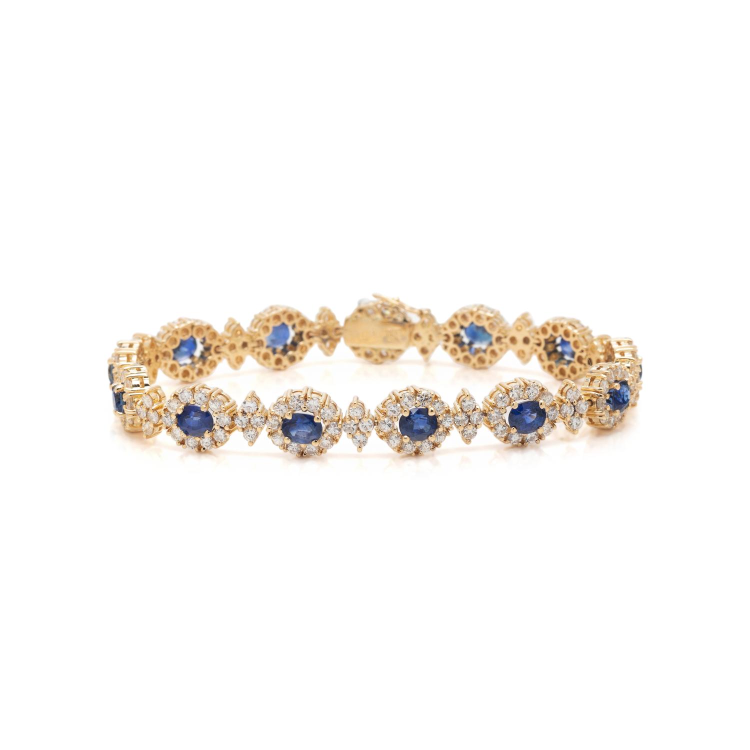 SAPPHIRE AND DIAMOND BRACELET