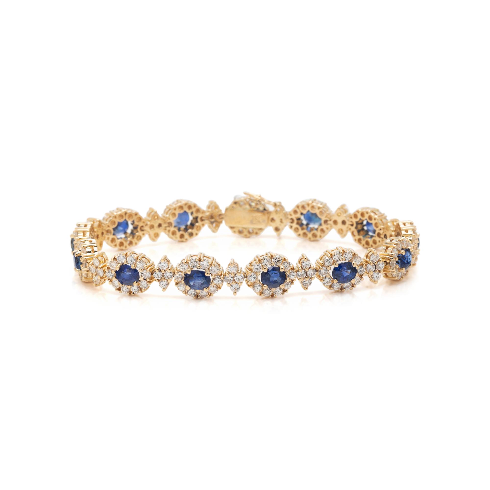 SAPPHIRE AND DIAMOND BRACELET
