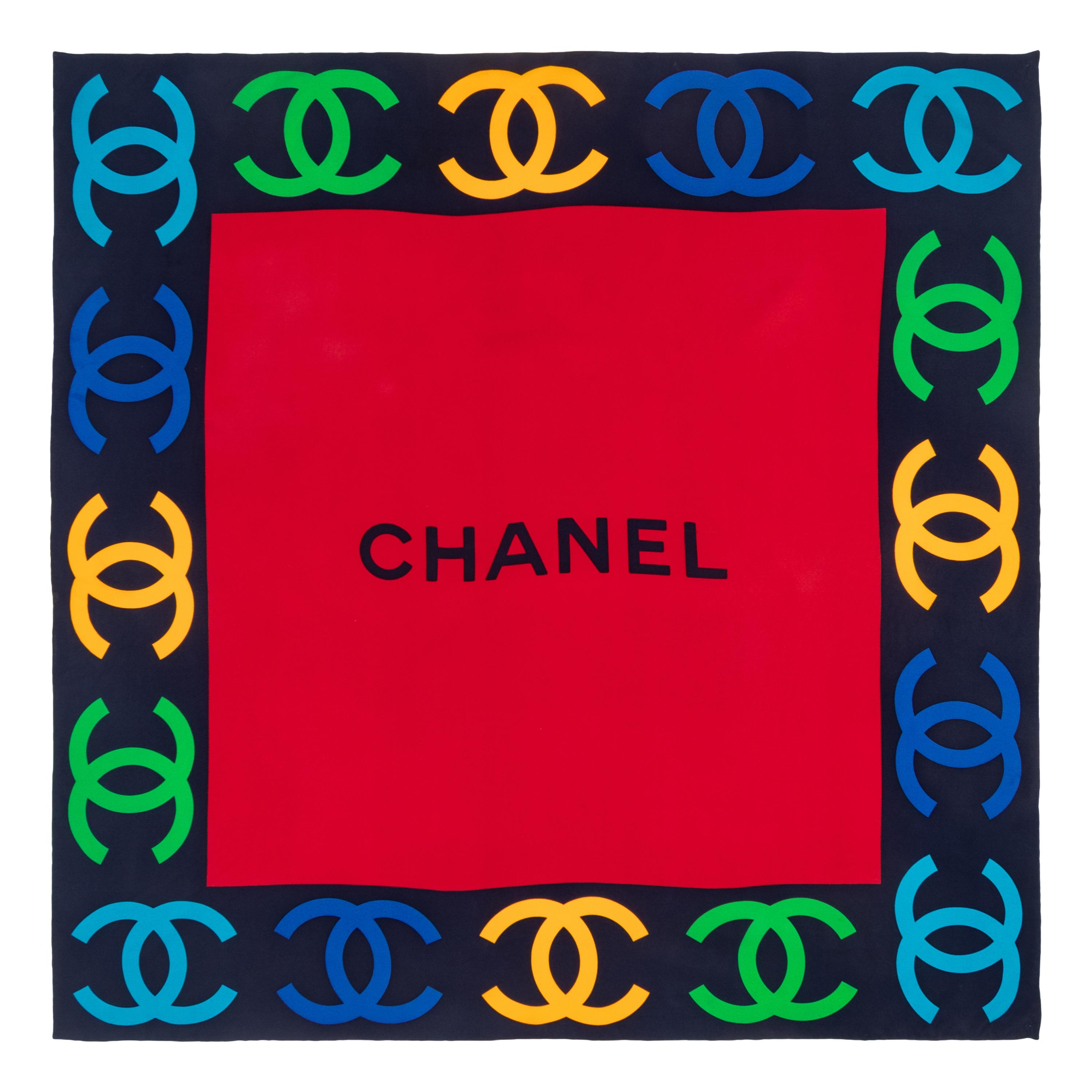 Five Chanel Silk Scarves