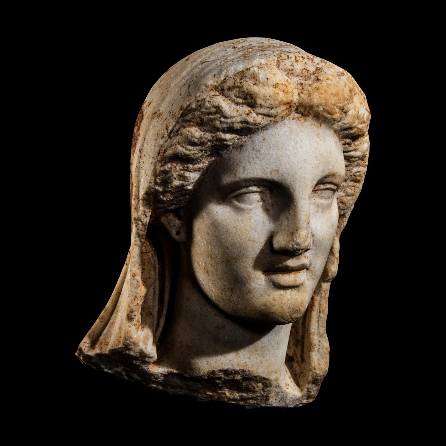 A Greek Marble Head of Demeter