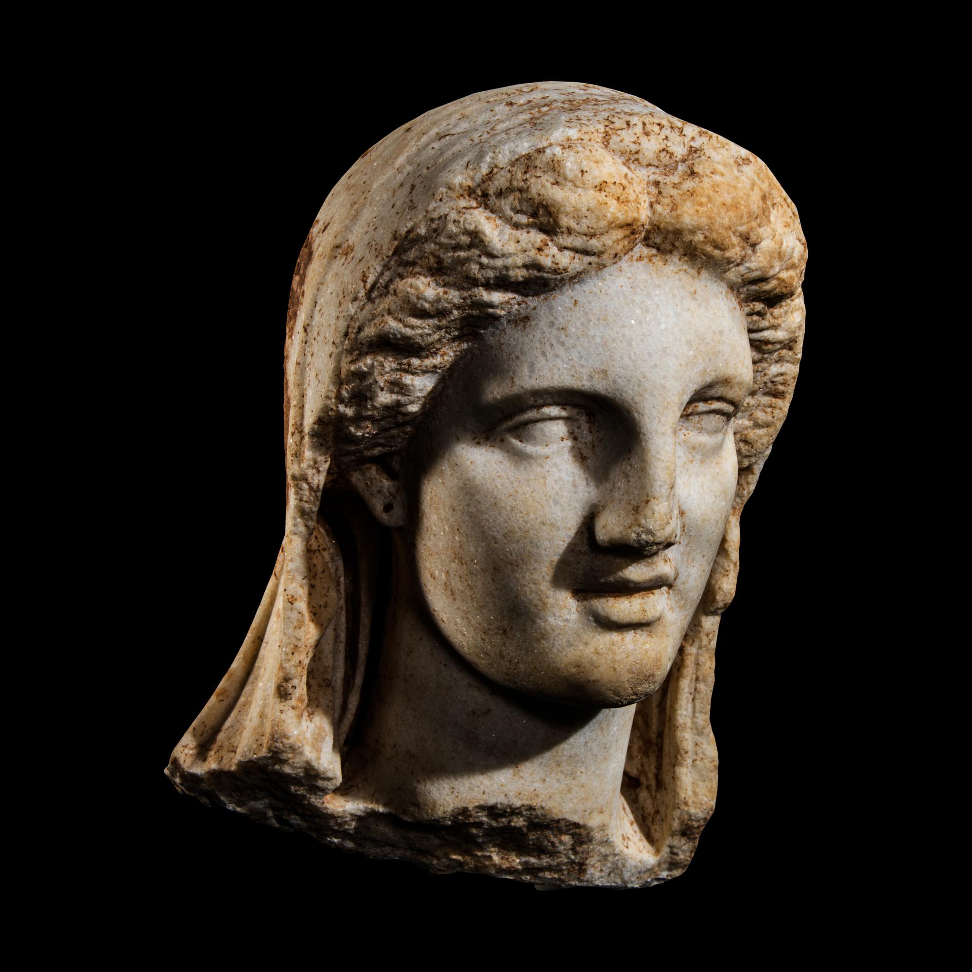 A Greek Marble Head of Demeter