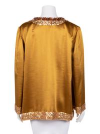 Givenchy Haute Couture Embellished Satin Top, 1980-90s