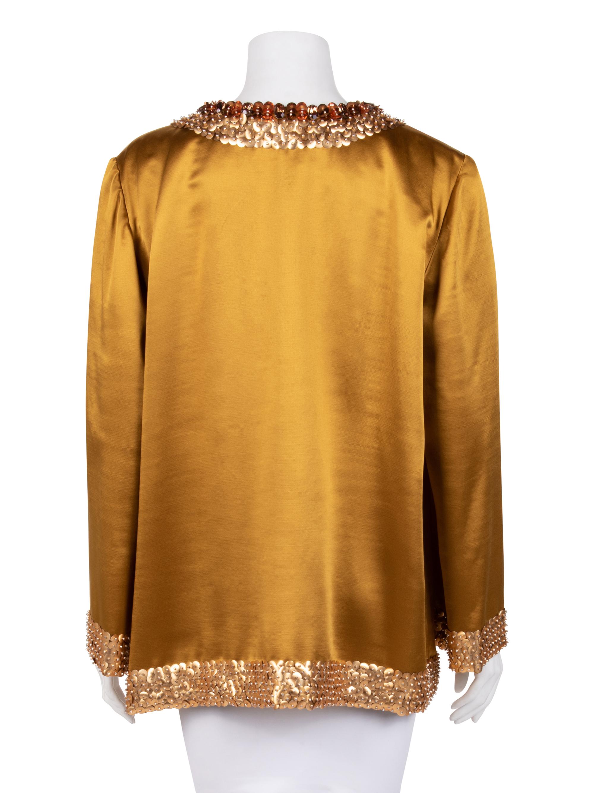 Givenchy Haute Couture Embellished Satin Top, 1980-90s