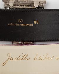Five Designer Accessories: Three Judith Leiber, One Valentino, One Andrea Pfister, 1980s