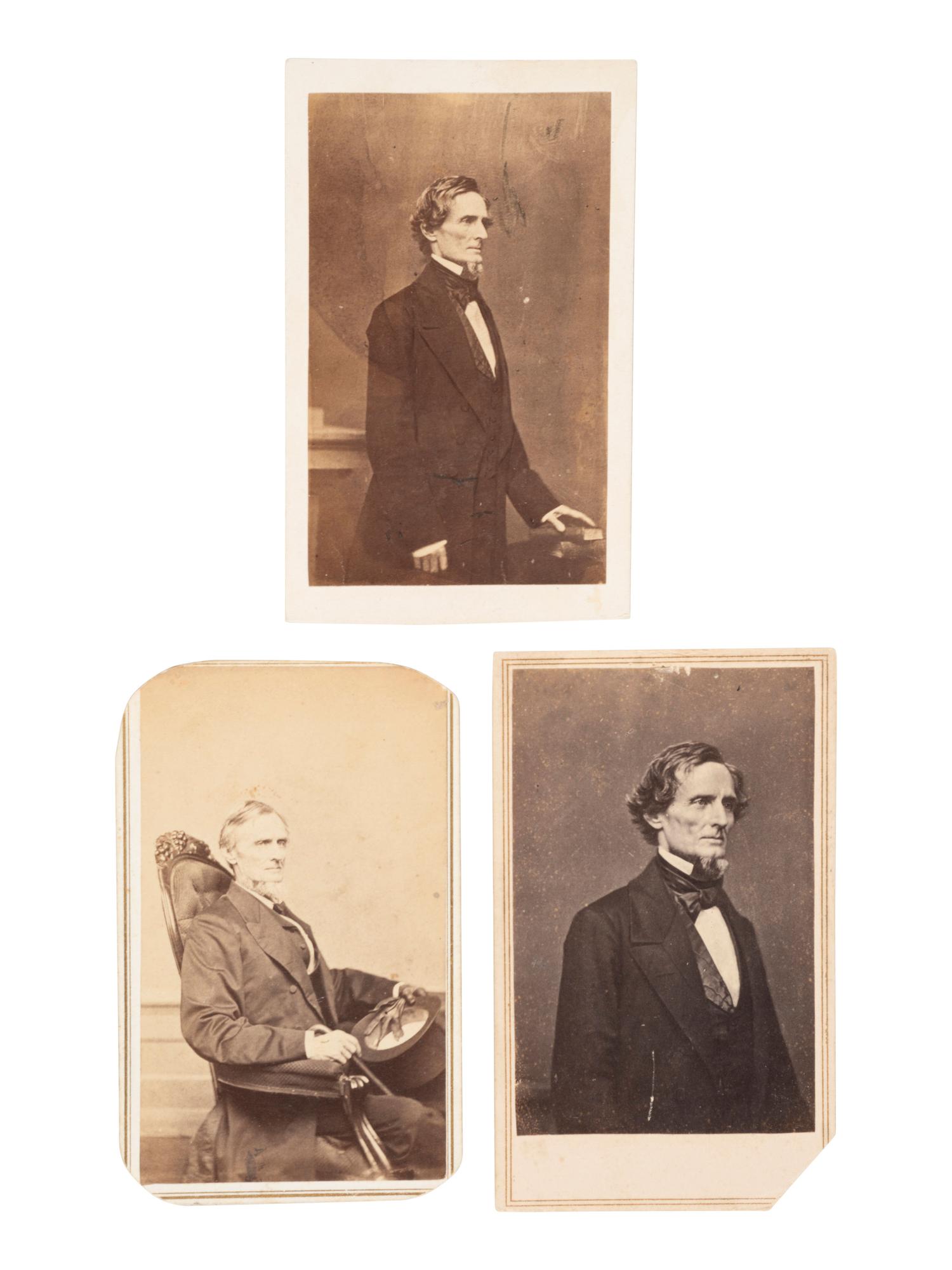 [DAVIS, JEFFERSON (1808-1889)]. 5 images of and related to the CSA President.