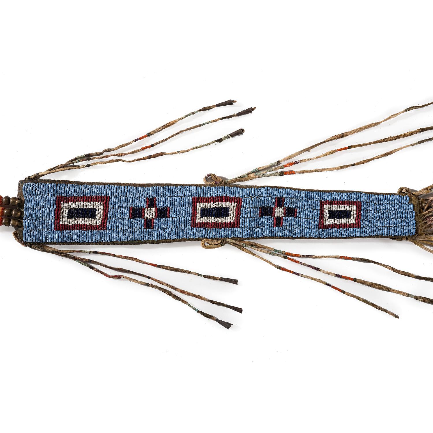 Sioux Double-sided Beaded and Quilled Hair Ornament