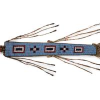 Sioux Double-sided Beaded and Quilled Hair Ornament