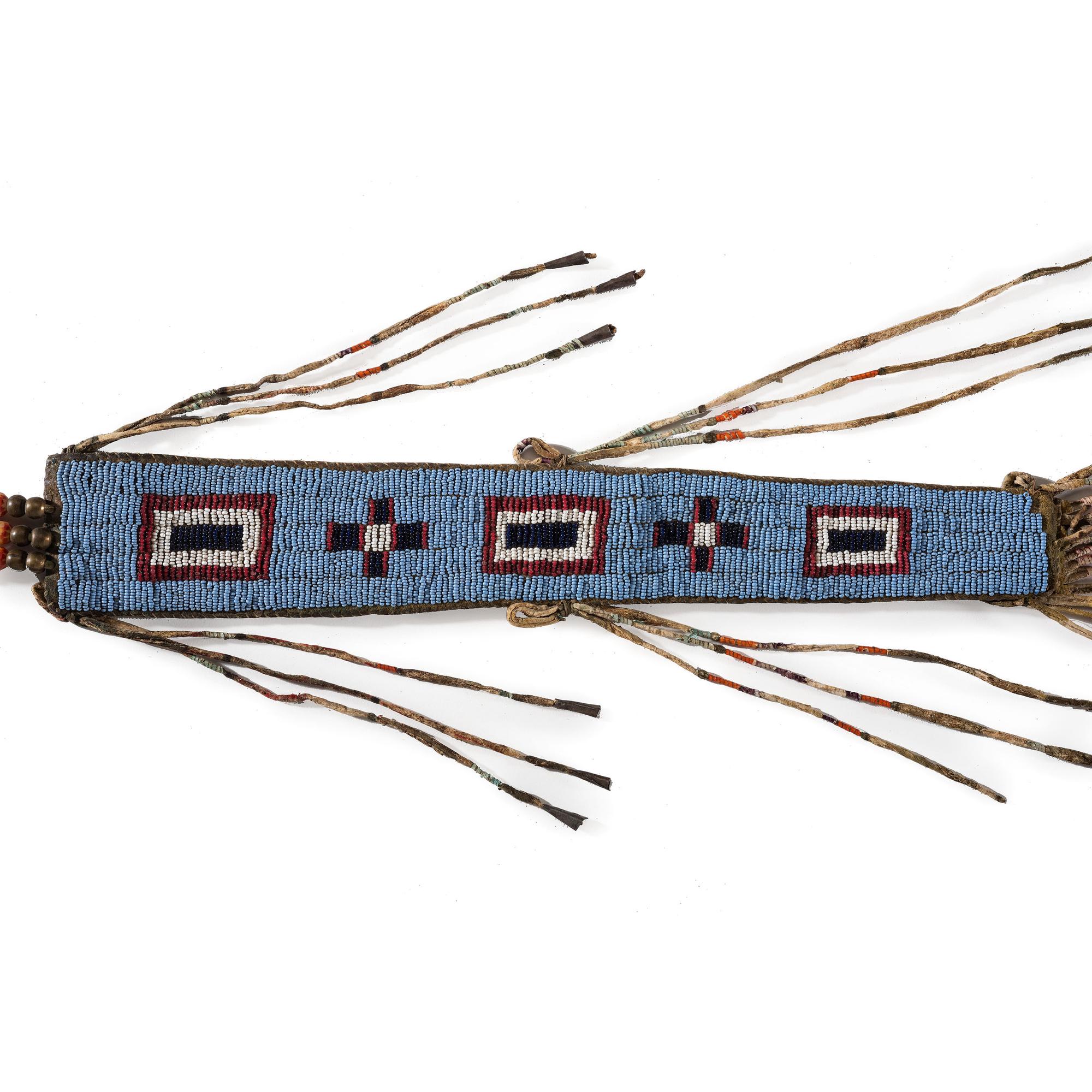 Sioux Double-sided Beaded and Quilled Hair Ornament
